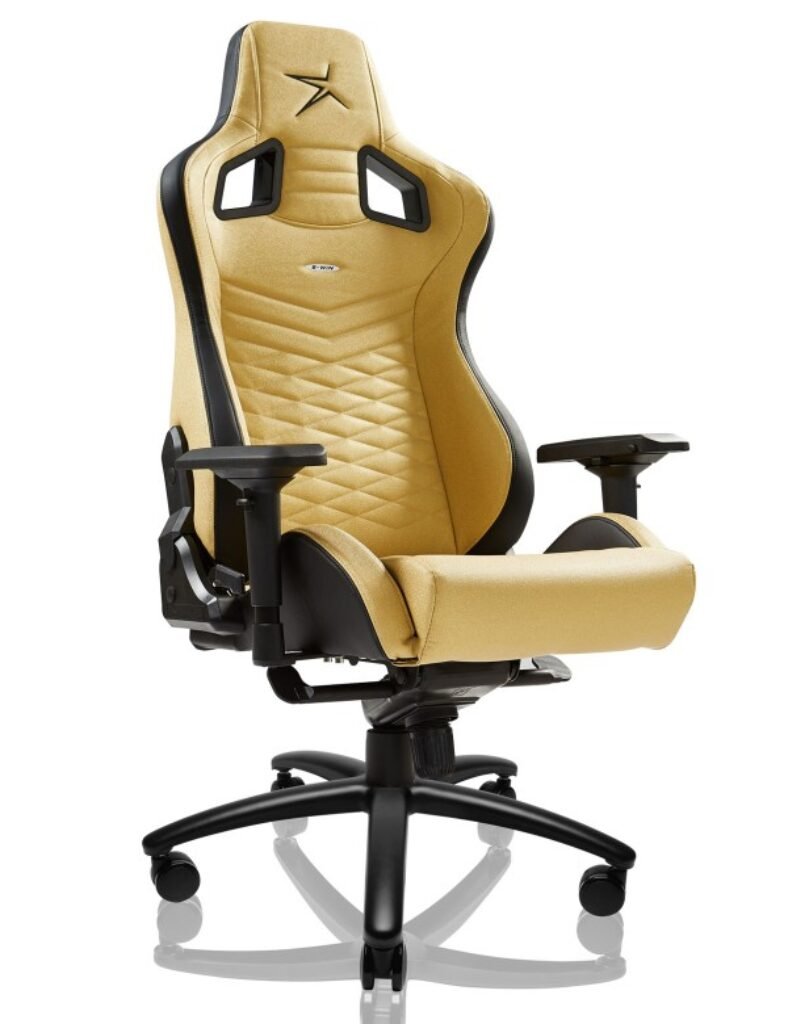 E-WIN Flash XL Size Series Ergonomic Golden Computer Gaming Office Chair with Pillows - FLI