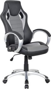 X Rocker Rogue Bluetooth Sound Office Chair Gray and Black