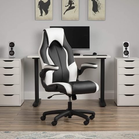 OFM ESS Collection High-Back Racing Style Bonded Leather Gaming Chair